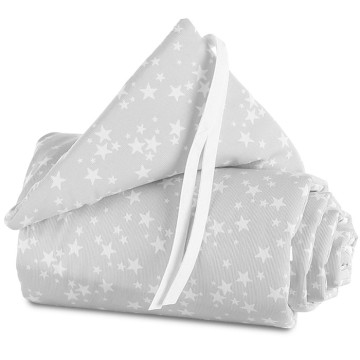 Tour de lit Piqué pour berceaux Cododo Babybay Étoile blanche enroulé