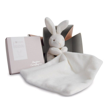 Lapin mouchoir boite fleur - Doudou et Compagnie - Bambinou