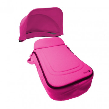 tablier poussette + canopy rose_seed_bambinou