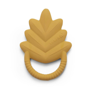 Anneau de dentition en caoutchouc naturel feuille Chanterelle Yellow SEBRA