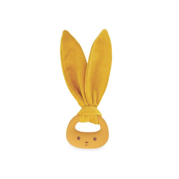 Anneau de dentition en silicone lapin ocre Kaloo face