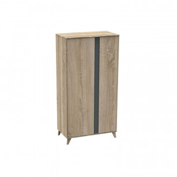 Armoire 2 portes Nova gris volcan Sauthon