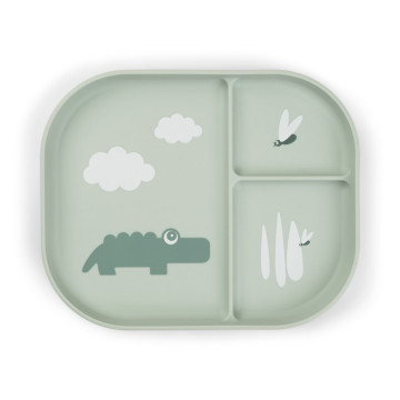 Assiette plateau Foodie Croco Vert Done by Deer produit face