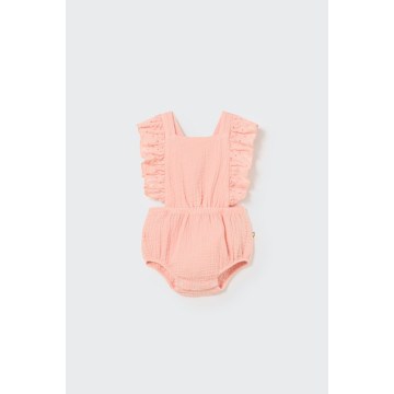 Barboteuse en gaze douce Crystal Pink COZMO face