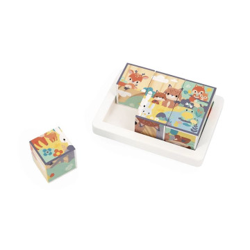 Barquette 6 cubes Pure Bois Janod produit