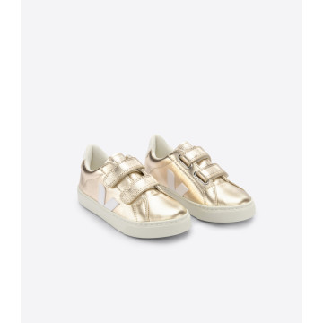 Baskets Small Esplar ChromeFree Leather Platine White Veja devant