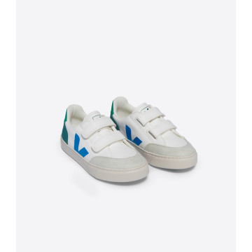 Baskets Small V-12 ChromeFree Leather Extra-White Multico-Brittany Veja devant