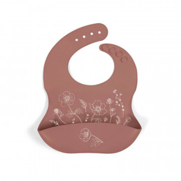 Bavoir en silicone imprimé Fall Flowers Filibabba