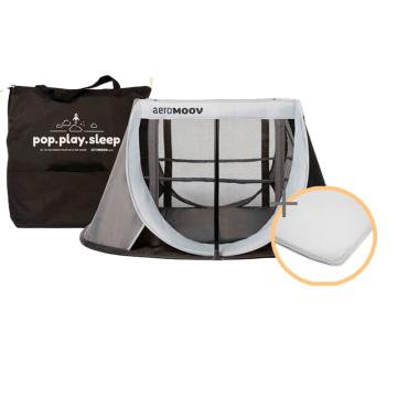 Pack Lit de voyage pliant Instant + drap housse Aeromoov Cover