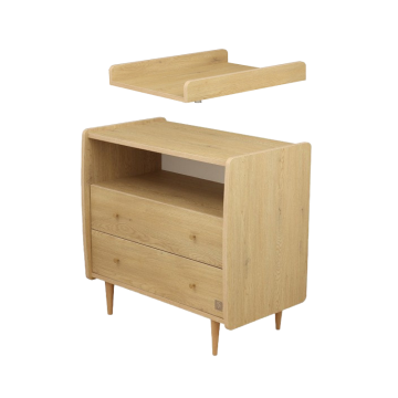 Commode 2 tiroirs My Love + plan à langer coulissant Sauthon cover