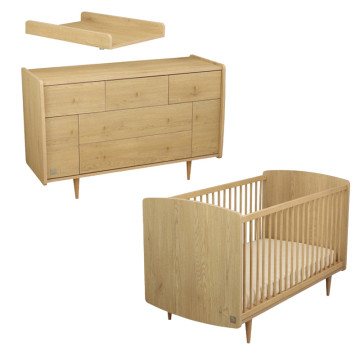 Chambre My Love : lit évolutif 70x140 + commode buffet + plan à langer Sauthon cover