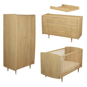 Chambre My Love : lit, armoire, commode buffet + plan à langer Sauthon cover