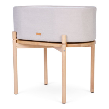 Berceau Bébé Évolutif en Table de Jeu Lin Beige Childhome côté