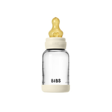 Biberon en verre Tétine Latex 120 ml Slow Flow Ivory Bibs produit