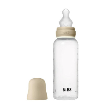 Biberon PP sans BPA NUIT phosphorescent rond Silicone 270ml Débit moyen Vanilla BIBS face