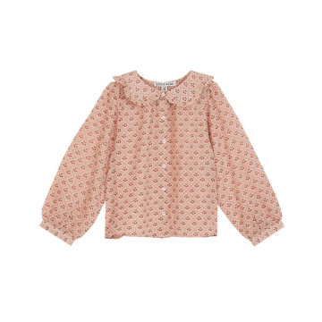 Blouse à col fleuri Cherry Emile & Ida