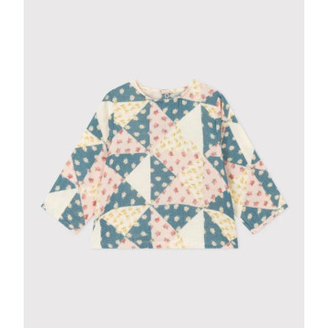 Blouse manches longues Patchwork Petit Bateau