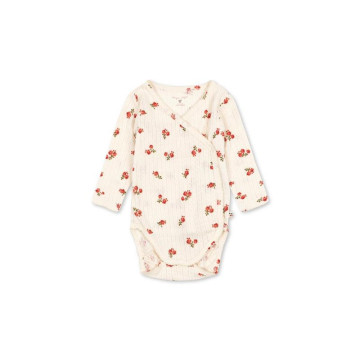 Body Minnie Nouveau-Né Manches Longues Rosa Rouge KONGES SLOJD de face