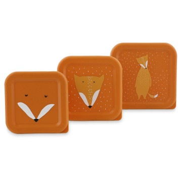 Boîte à goûter 3 pièces Mr. Fox Trixie face