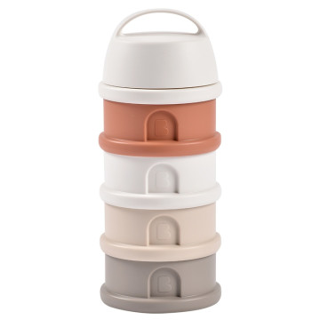 Boîte doseuse - 4 compartiments  Cotton white/Terracotta Beaba produit face