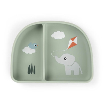 Bol à compartiments ventouse Playground Vert Done By Deer produit 