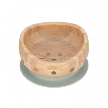 Bol en bois de bambou Little Chums Chat Lässig