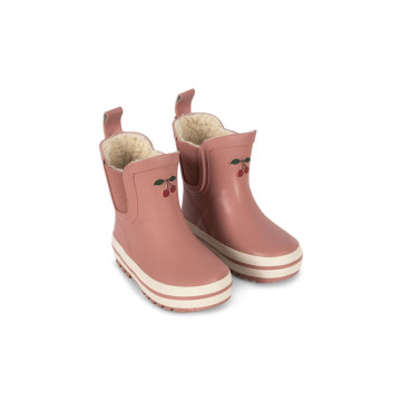 Bottes de pluie fourrées Cameo Brown Konges Slojd côté