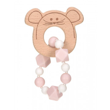 Bracelet de dentition en bois et silicone Little Chums Souris Lassig Produit