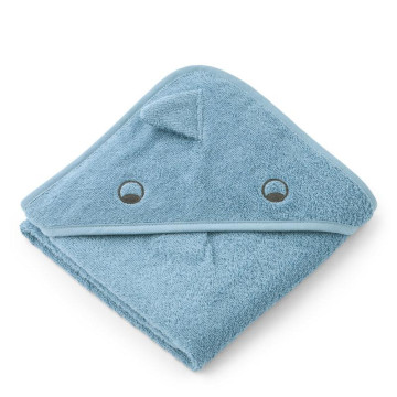 Cape de bain &agrave; capuche Albert Dino Beach blue Liewood produit 1