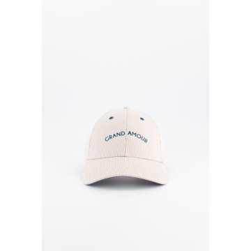 Casquette enfant Petit Amour Beige Stripes 9-24M Chamaye face