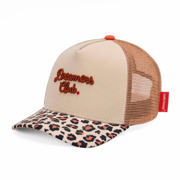 Casquette Leopard Crème avec visière courbée 9-18 mois HELLO HOSSY profil