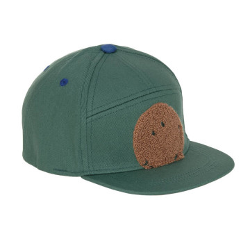 Casquette visière plate Little Gang Smile vert océan Lassig profil