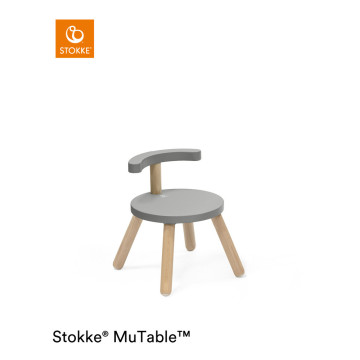 Chaise pour table d'activité MuTable™ V2 Stokke produit face Storm Grey 