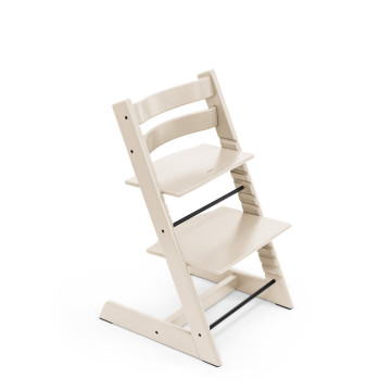 Chaise haute Tripp Trapp Hêtre personnalisée gravée Vanilla White Stokke produit