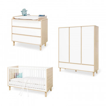 Chambre bébé Boks Lit, commode, armoire Pinolino – BamBinou