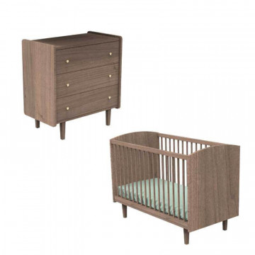 Chambre Jazzy : lit, commode Sauthon