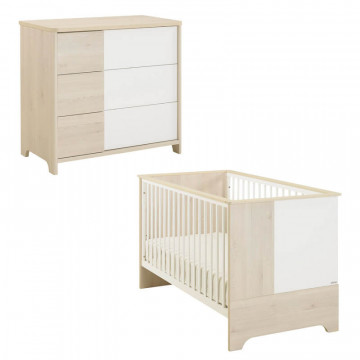 Chambre Sacha : lit, commode Galipette
