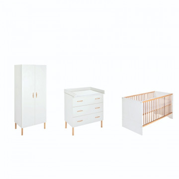 Chambre Melody : lit, commode, armoire 2 portes Schardt