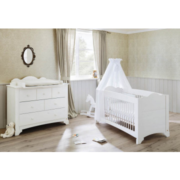 Chambre Pino : lit, commode Pinolino produit face