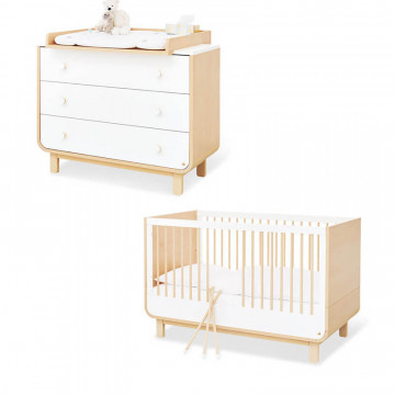 Chambre Round : lit, commode Pinolino