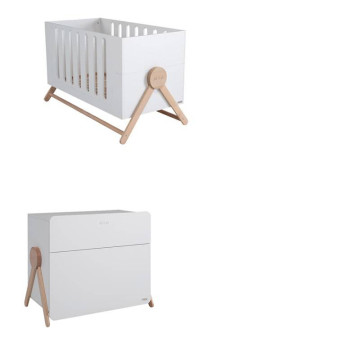 Chambre Swing Blanc (lits + commodes + armoire) Micuna Version 3