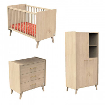 Chambre Arty : lit, commode, armoire Sauthon bundle