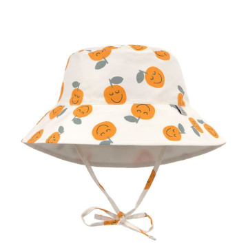 Chapeau anti-UV Orange sel marin Lassig recto avec motifs