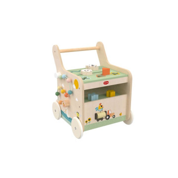 Chariot en bois d'activités Farmers Tiny Love produit profil droit
