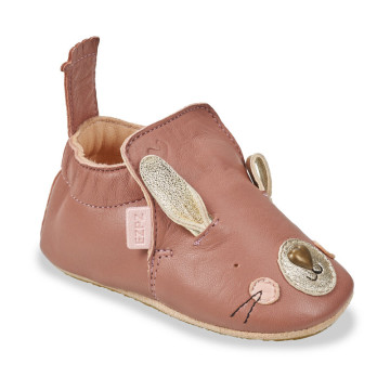 Chausson bébé My Blublu Lapinou VX Rose Easypeasy côté 