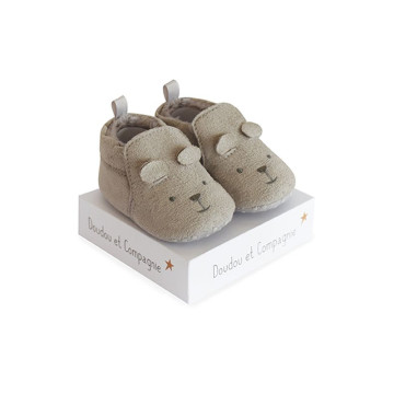 Chaussons Bébé Gris 0-6 mois Doudou & Compagnie produit