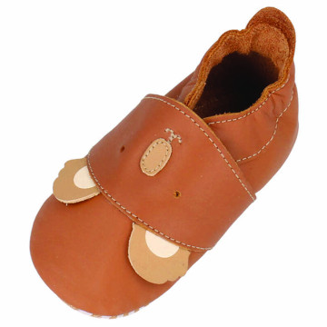 Chaussons bébé en cuir souple Soft Soles Koko Ginger Bobux produit