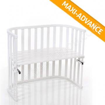 Berceau Cododo Maxi Advance Blanc verni Babybay avec bandeau