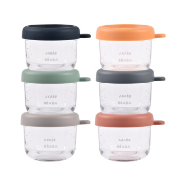 Coffret 6 portions verre Sunrise color mix BEABA Produit face