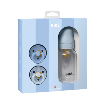 Coffret Cadeau Les Essentiels Baby Blue Bibs packaging